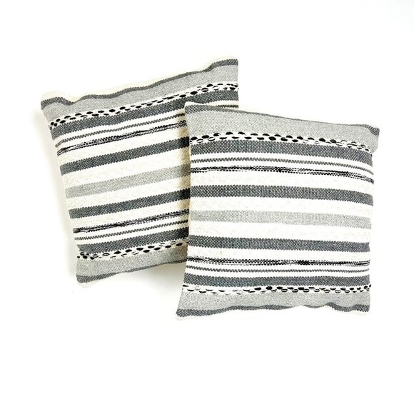 Jo-Ann Other - NWOT Jo-Ann 2 Abstract Textured Poly-Fill Throw Pillows. Grey/Ivory. 18" x 18"